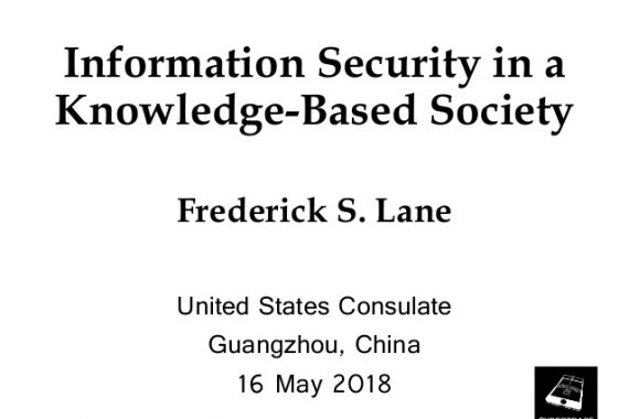 Cover Slide for "Information Security in a Knowledge-Based Society" [2018-05-16]