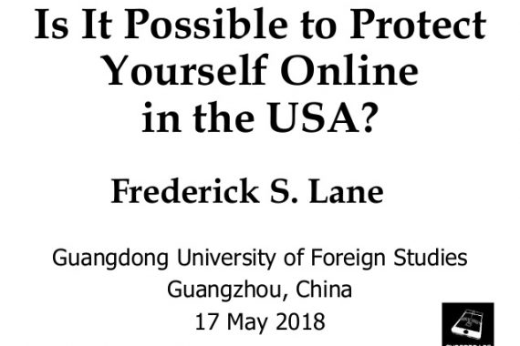 Cover Slide for "Is It Possible to Protect Yourself Online in the USA?" [2018-05-17]