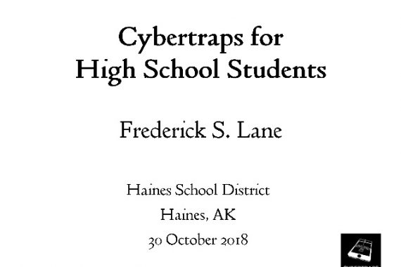 [Slide] 2018-10-30 Cybertraps for High School Students